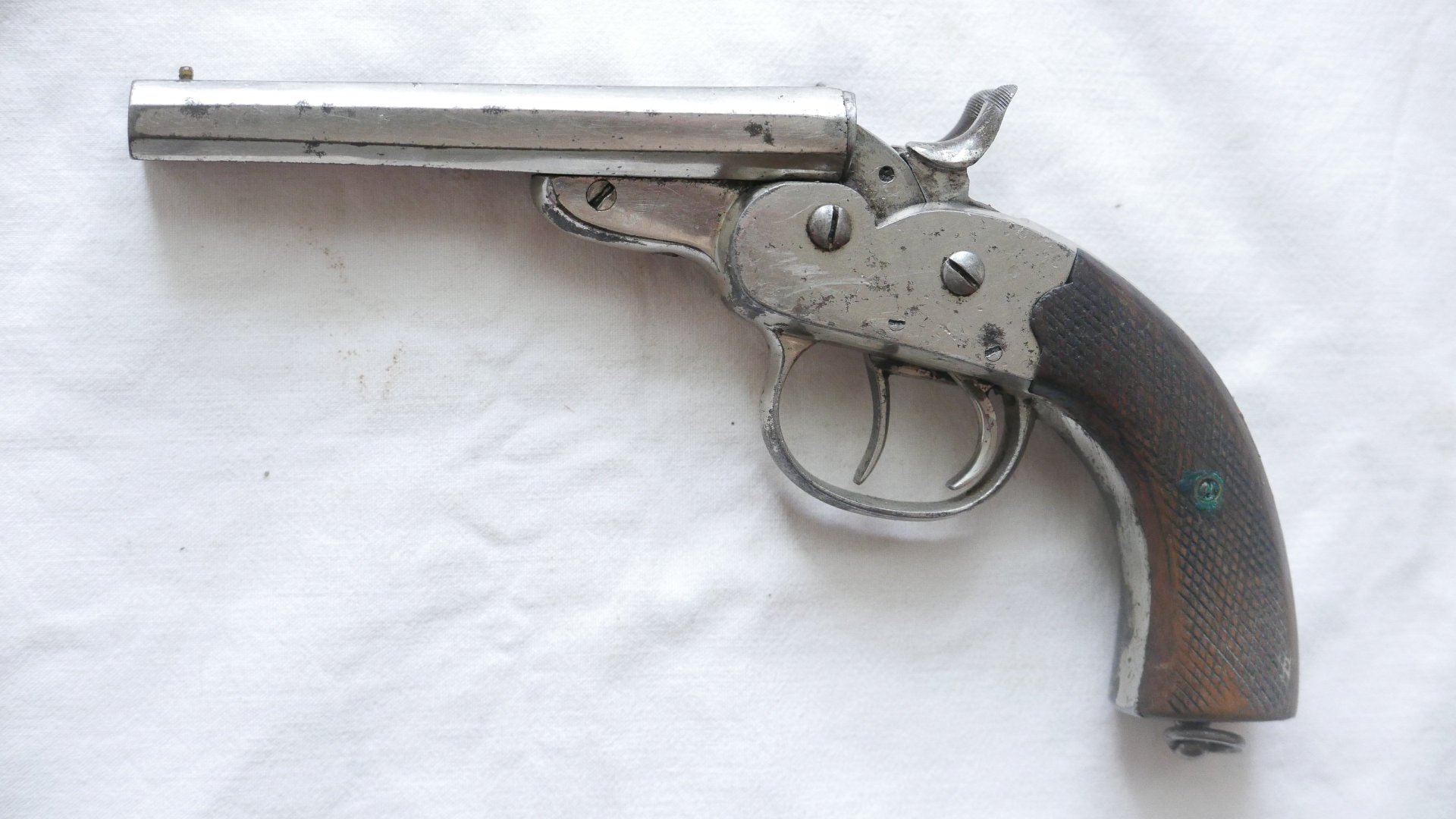 Doppelläufige Pistole ähnlich belg. Gendarmeriepistole Kal. 44 Russian – Bild 1