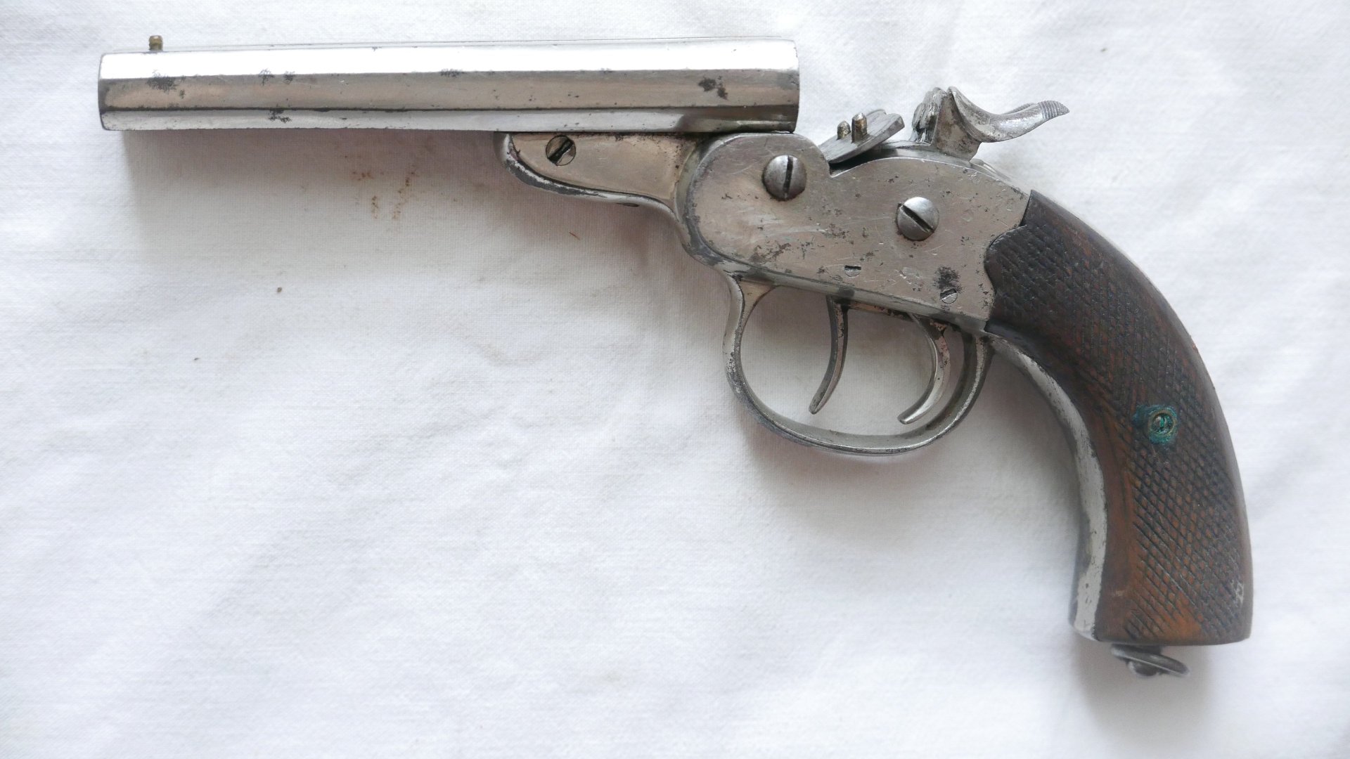 Doppelläufige Pistole ähnlich belg. Gendarmeriepistole Kal. 44 Russian – Bild 4