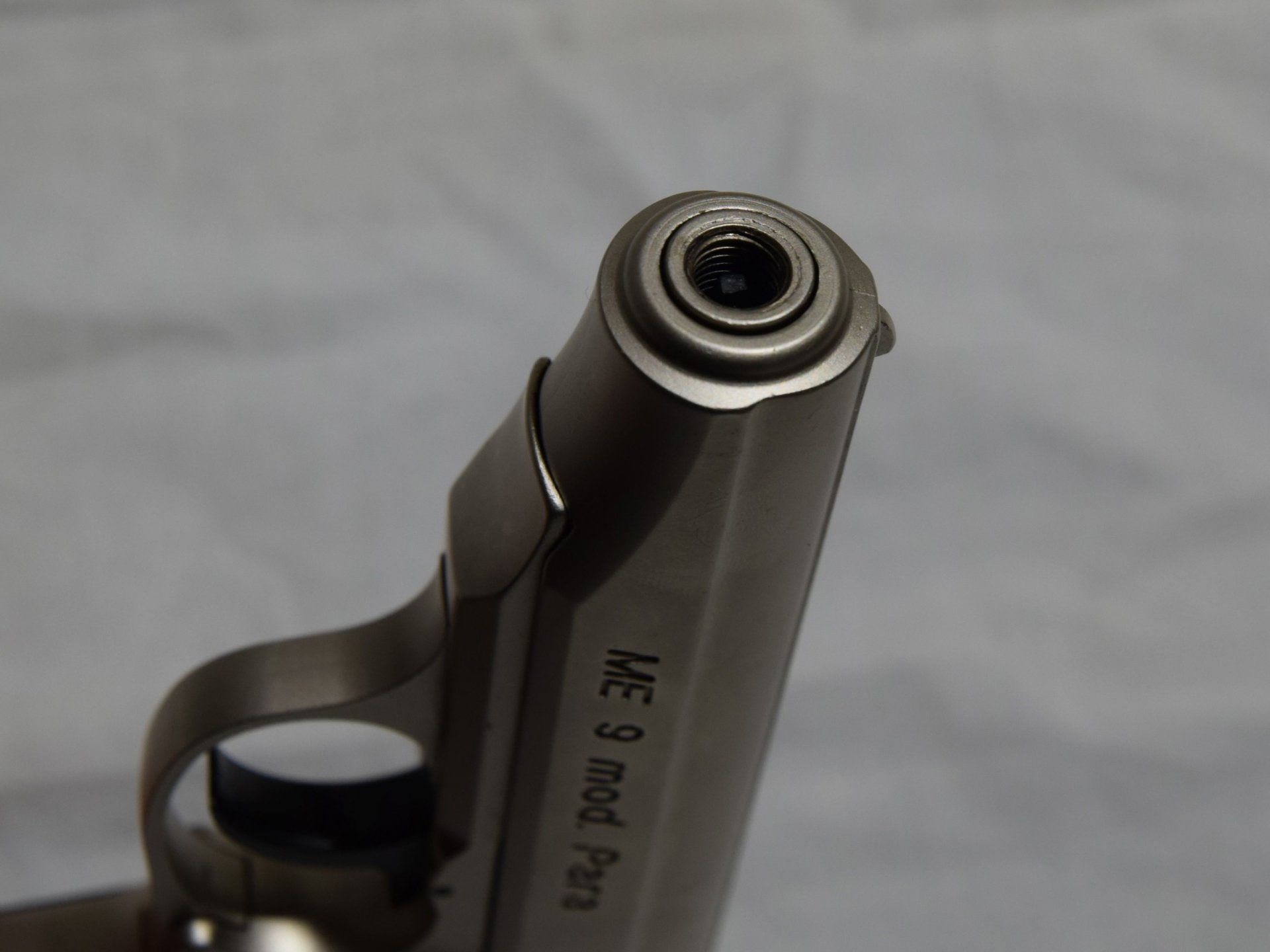 ME 9 mod. Para Vernickelt Cal. 9mm P.A.K. – Bild 6