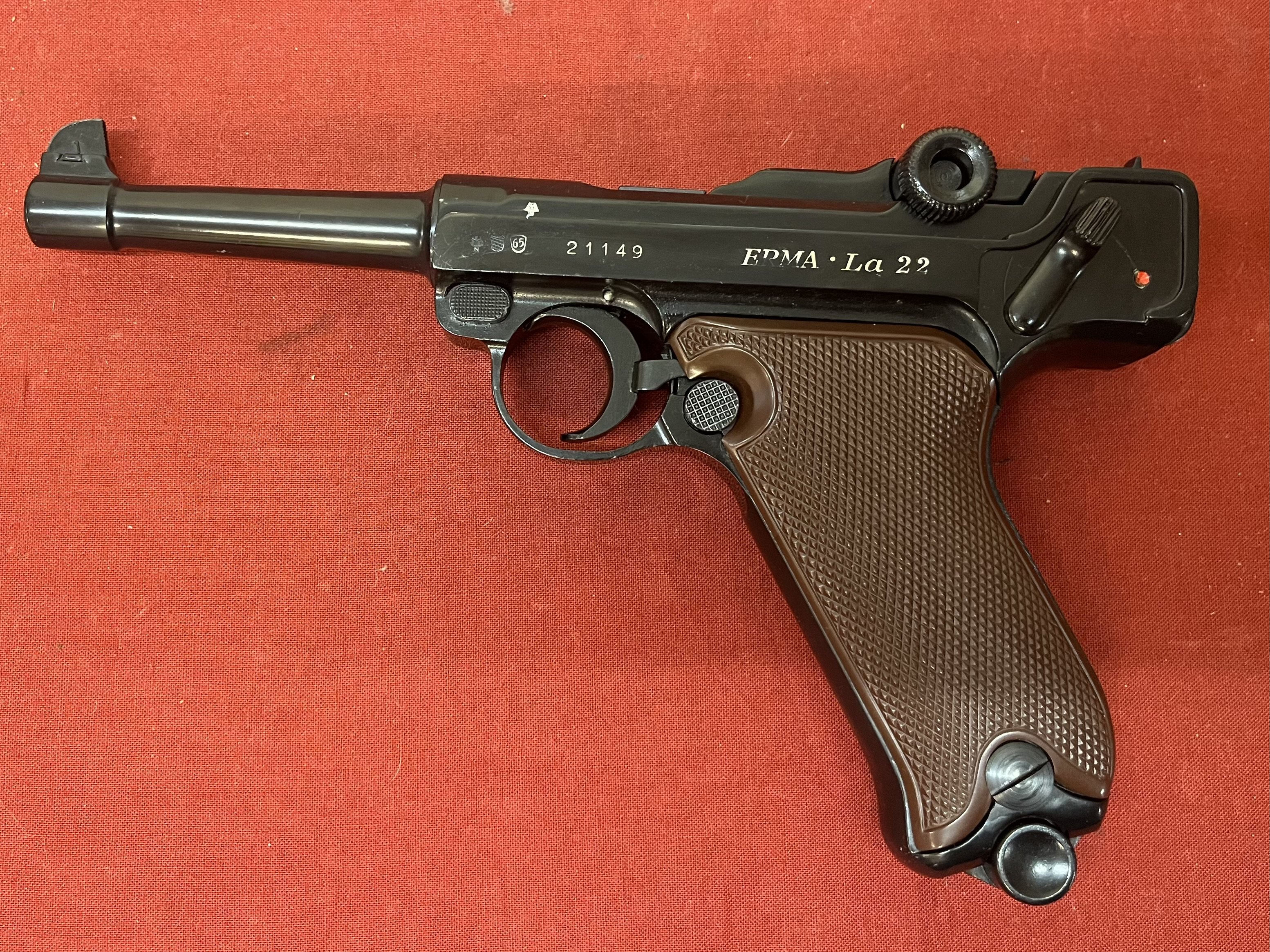ERMA LA 22 – Kal. .22 l.r. – im P08 / Parabellum-Stil – Bild 1