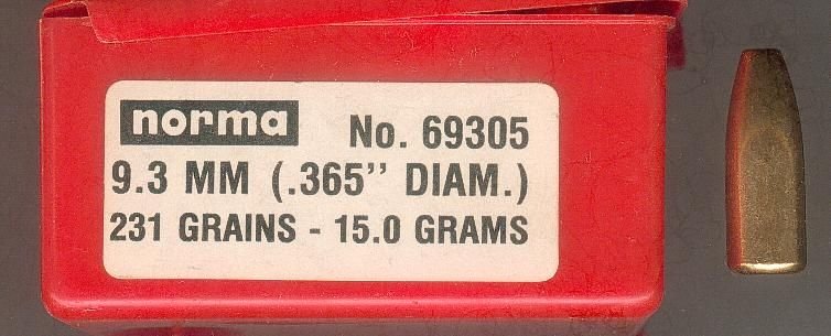 Geschosse 9,3 mm (.365”), 15g (231 gr) von Norma – Bild 1