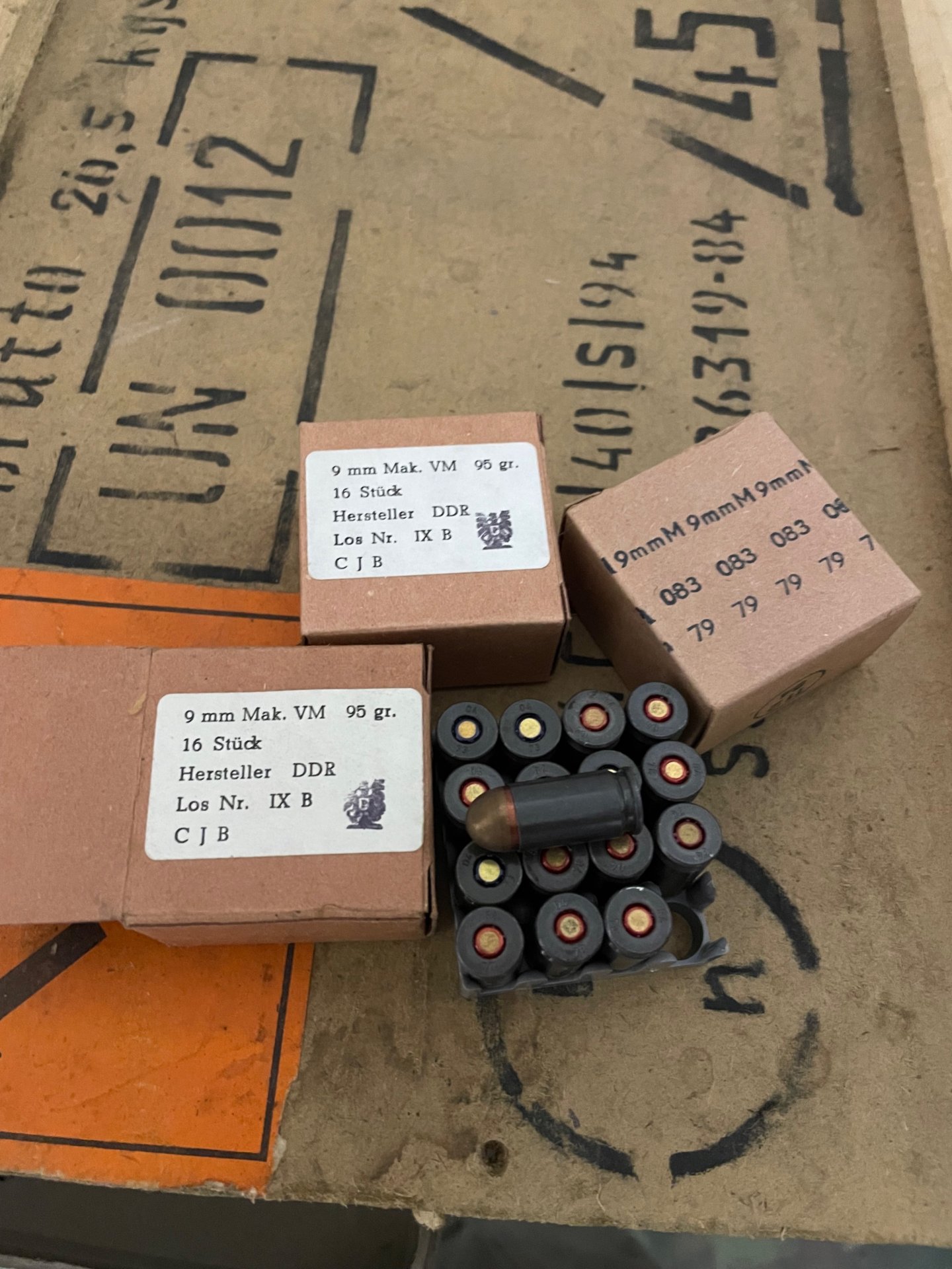 Munition 9x18 Makarov 16 Stück VoPo/ NVA, StaSi – Bild 1