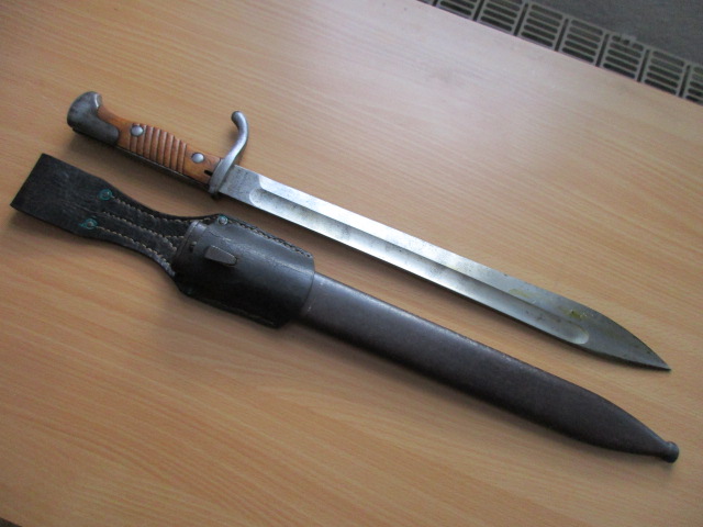 Bajonett : SG 98/05 n.A. Mauser Oberndorf 1918 mit Orginal Koppelschuh 1917 – Bild 1