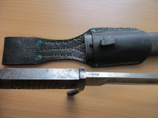 Bajonett : SG 98/05 n.A. Mauser Oberndorf 1918 mit Orginal Koppelschuh 1917 – Bild 3