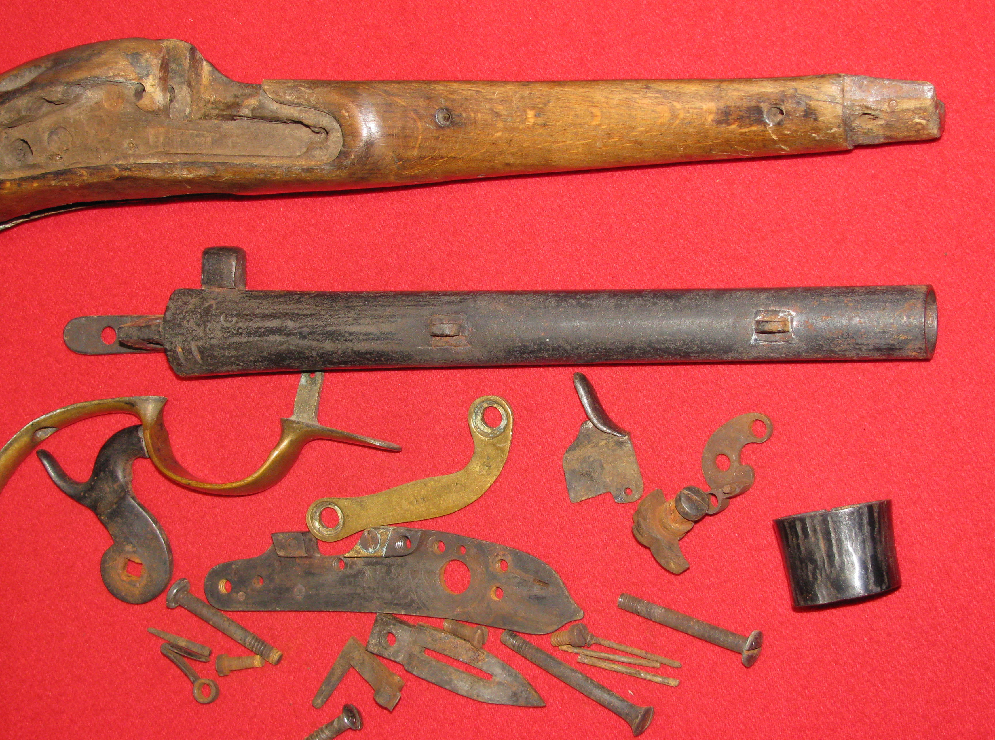 Teile einer originalen alten Preußischen Perkussions Pistole, Schloss mit ,,Potsdam,, – Bild 6