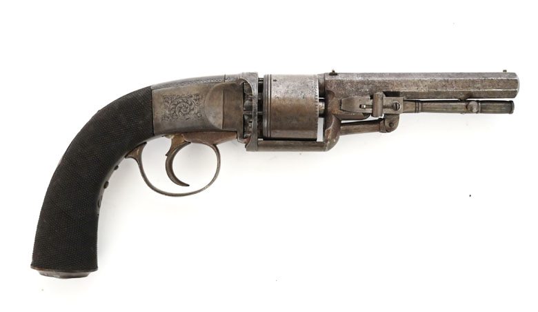 Perkussionsrevolver Harvey first model, Kaliber .42, Sammlerwaffe im Originalzustand, 1855 – Bild 1