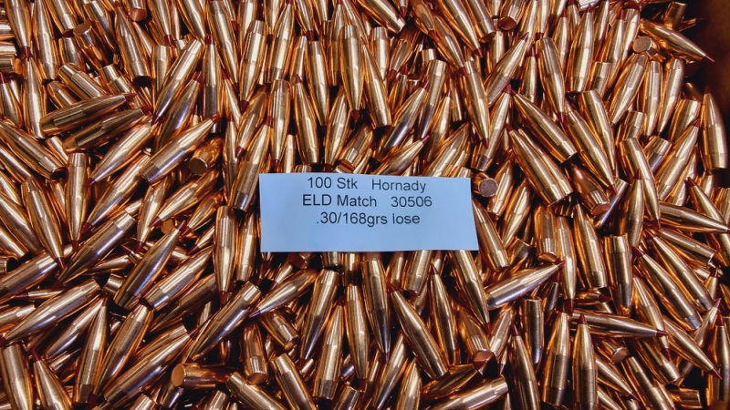 .308/.30-168grs ELD-Match Hornady Geschosse 100 Stk. lose aus Bulk No. 30506B #SSZ Berka – Bild 1