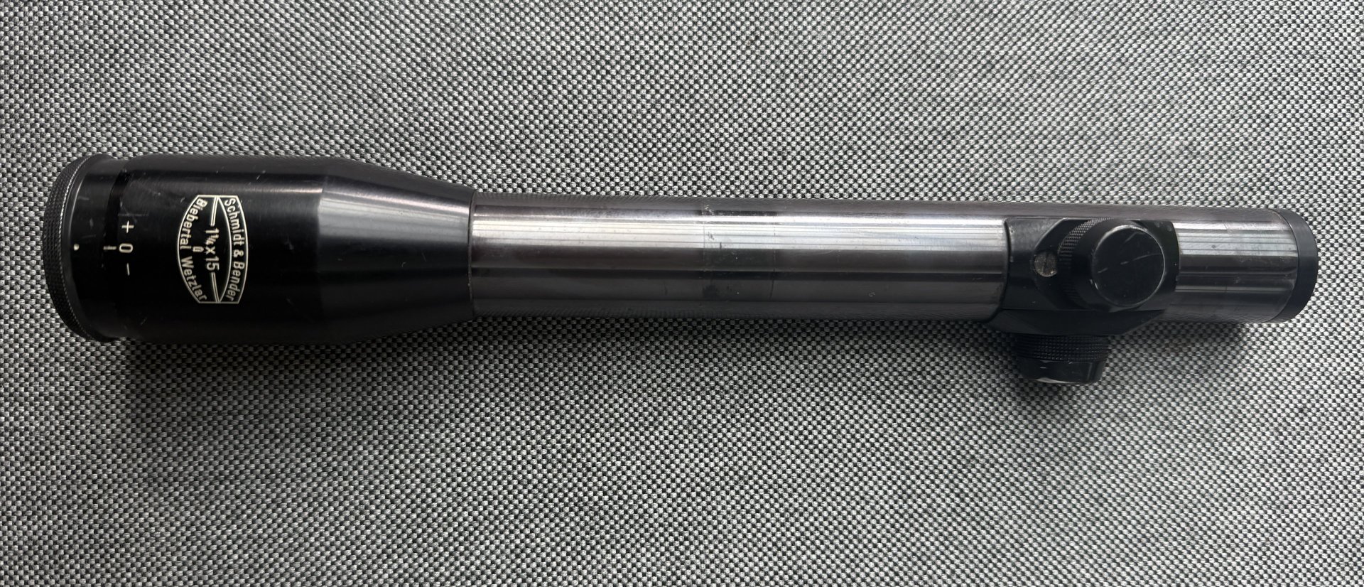 Schmidt & Bender 1,25x15, 1 ¼×15 Zielfernrohr Sammlerstück mit Sonderabsehen Rarität – Bild 1