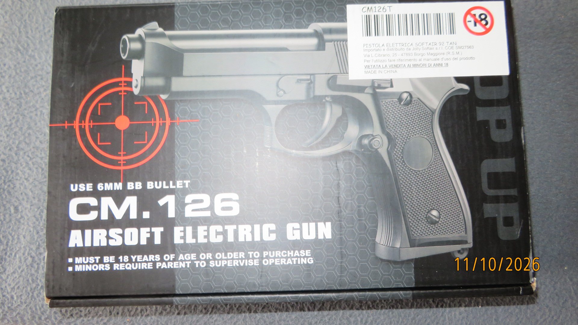 AIRSOFT ELEKTIC GUN CM.126 Softair Pistole 6mm BB – Bild 1