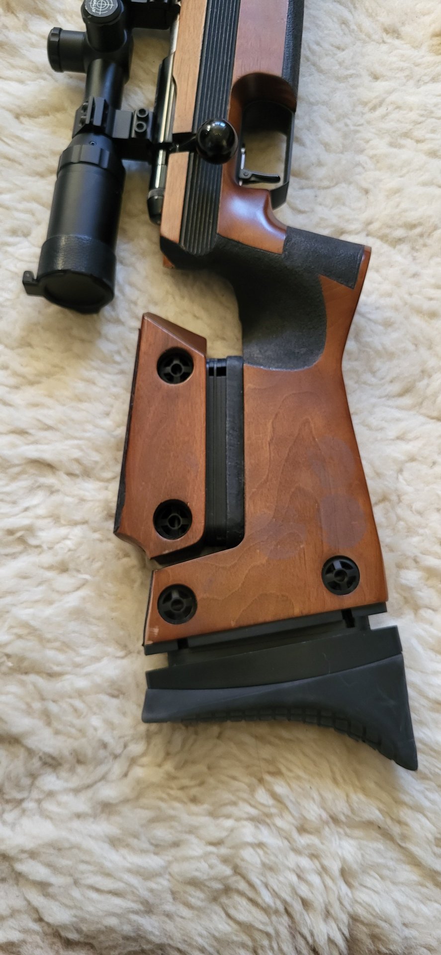 Anschütz 1807 Match Gewehr Simalux Zielfernrohr Montage Auflagekeil – Bild 6