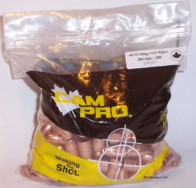 100 CAMPRO Geschosse .45/70(.458Dia.) - 300 - RNFP-FCP - verkupfert - #45-70-300FCP – Bild 1