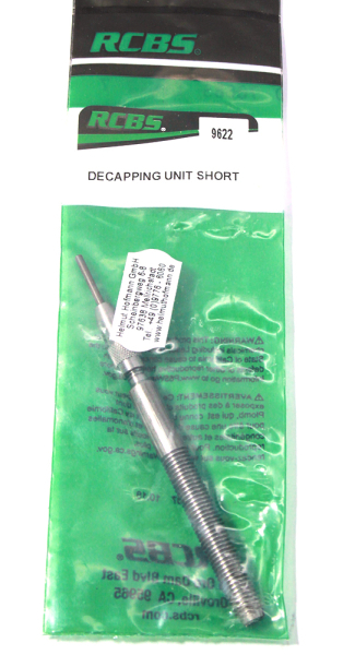 RCBS #9622 Decapping UNIT SHORT Zündhütchen Ausstoßerspindel für Kalibrier Matrizen 9mm 357 Pistol – Bild 1
