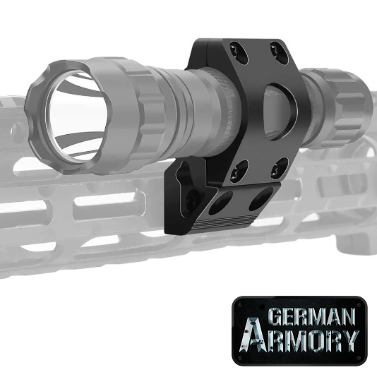 Versetzter / offset Taschenlampenhalter / Flashlight Mount 25mm Mlok M-Lok AR15 G95 tactical – Bild 1