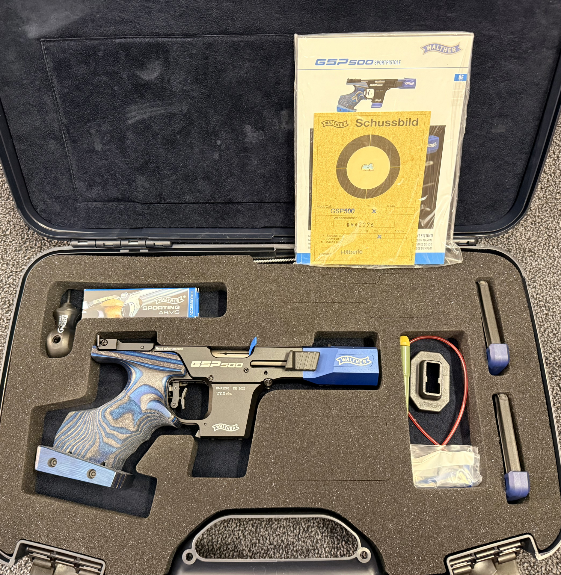 Walther GSP500 cal. 22lr blau im koffer – Bild 1