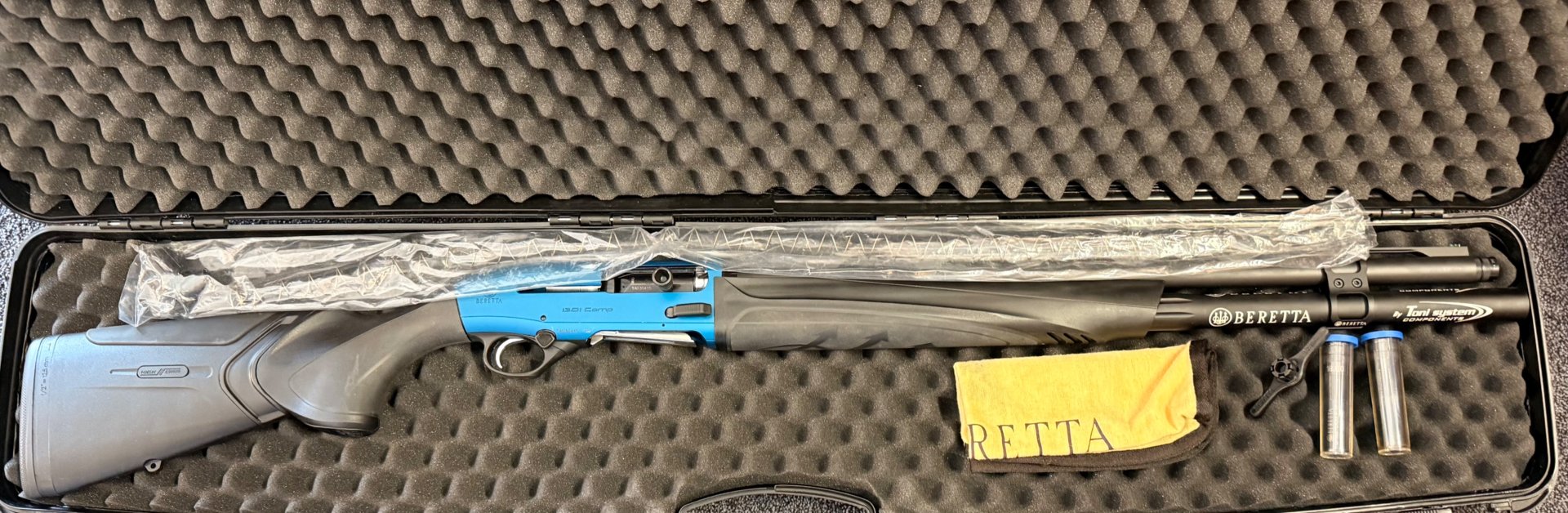 Beretta 1301 Competition Pro ( blau mit langen Magazinrohr ) im orig. Koffer – Bild 3