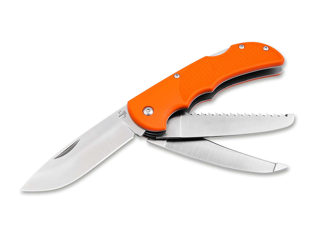 BÖKER PLUS Jagdmesser 01BP0058 HL Triple Pocket Knife Messer + Säge + Aufbruchklinge | 440C Stahl – Bild 1