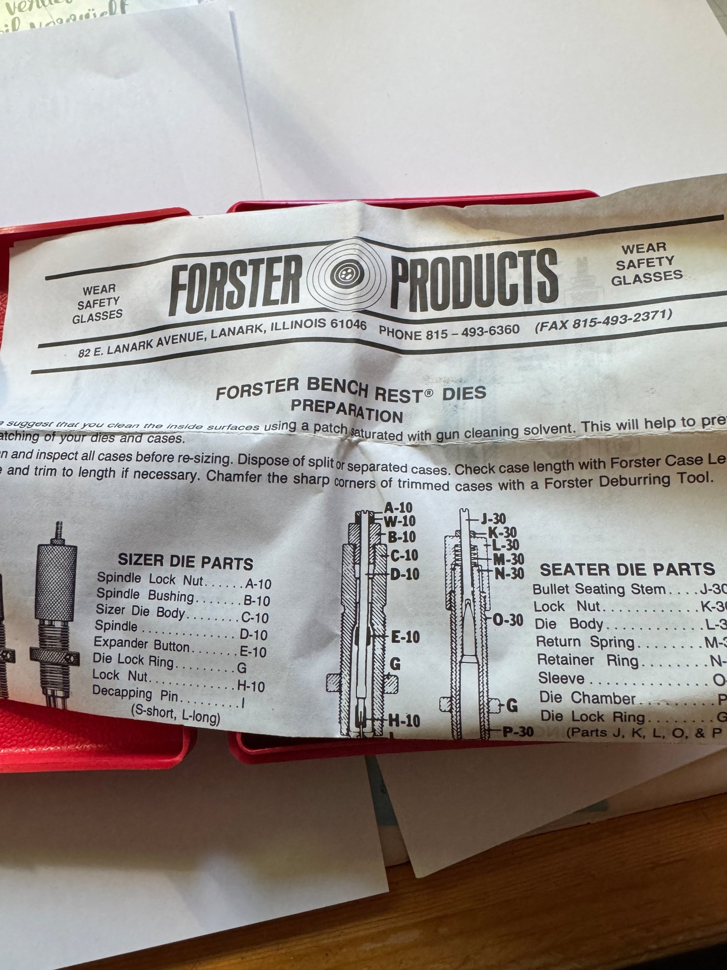 Matrizensatz Forster 6,5x55 Benchrest – Bild 2