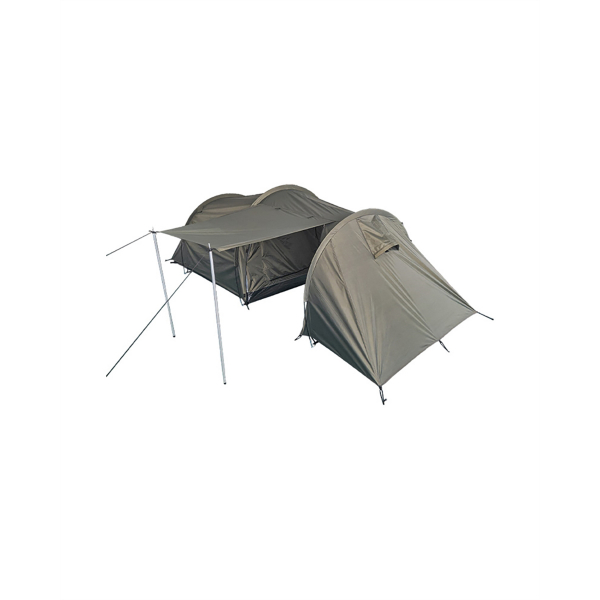 Zelt mit Stauraum - 2 Personen - 3,90 x 1,30m - Oliv – Bild 1