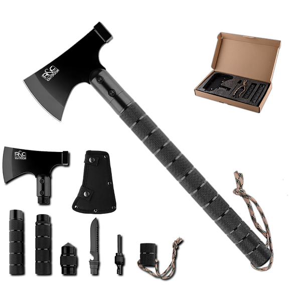 Tactical Survival Axt 10 in 1 Schwarz – Bild 1