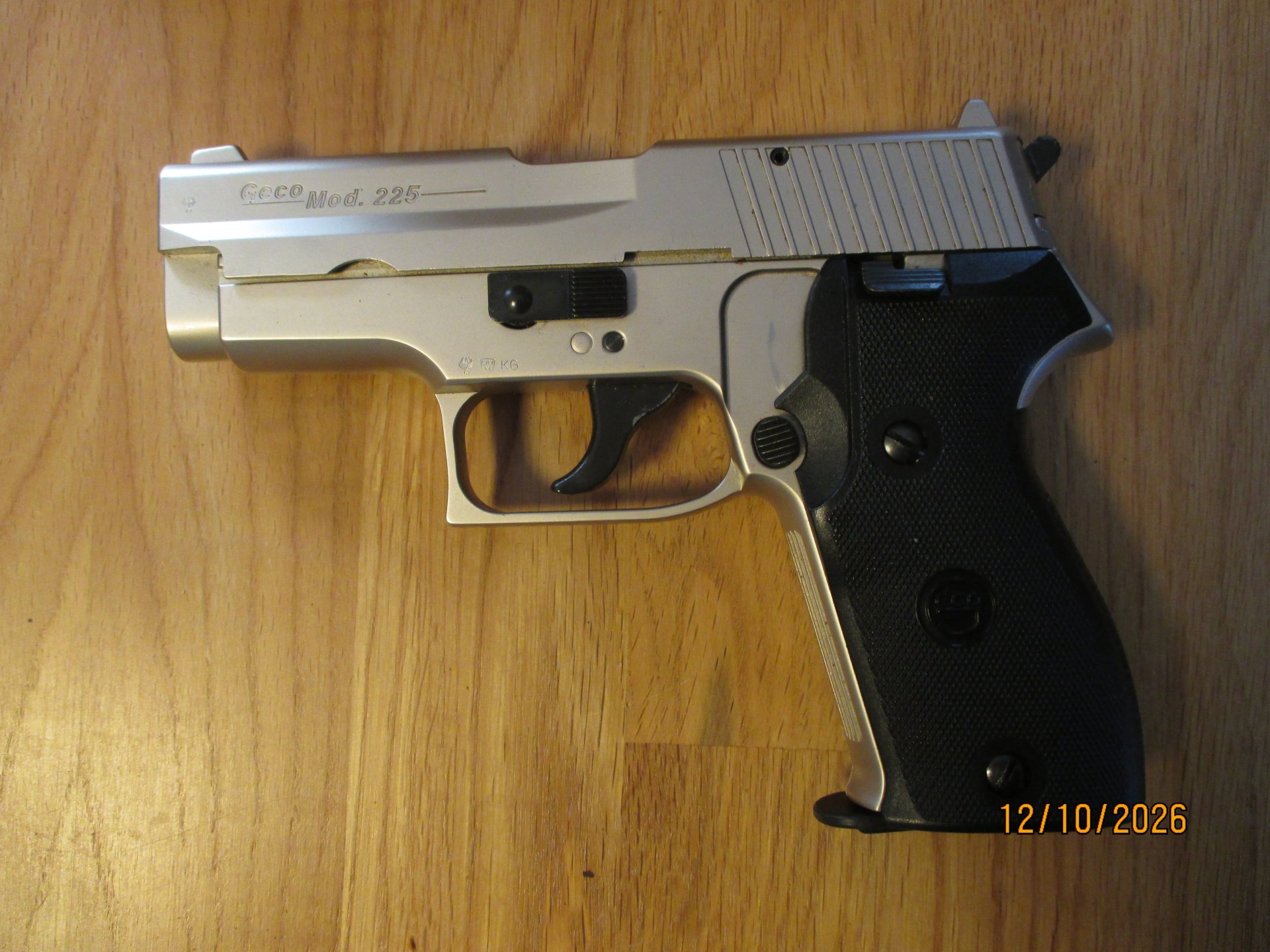 Geco Mod. 225 Stainless Kal. 9mm P.A.K. PTB636 – Bild 1