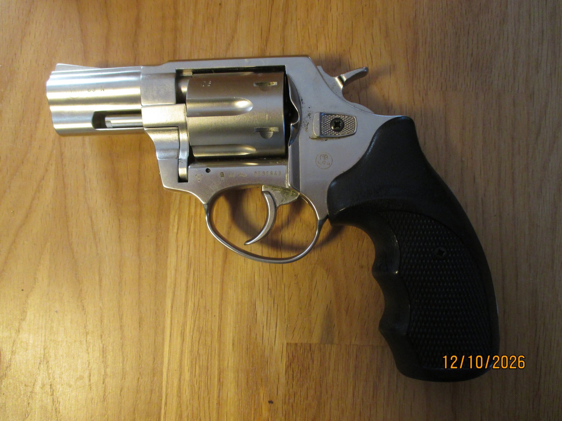Revolver Röhm RG 69 N Kal. 9mm R Knall PTB 594 stainless – Bild 1