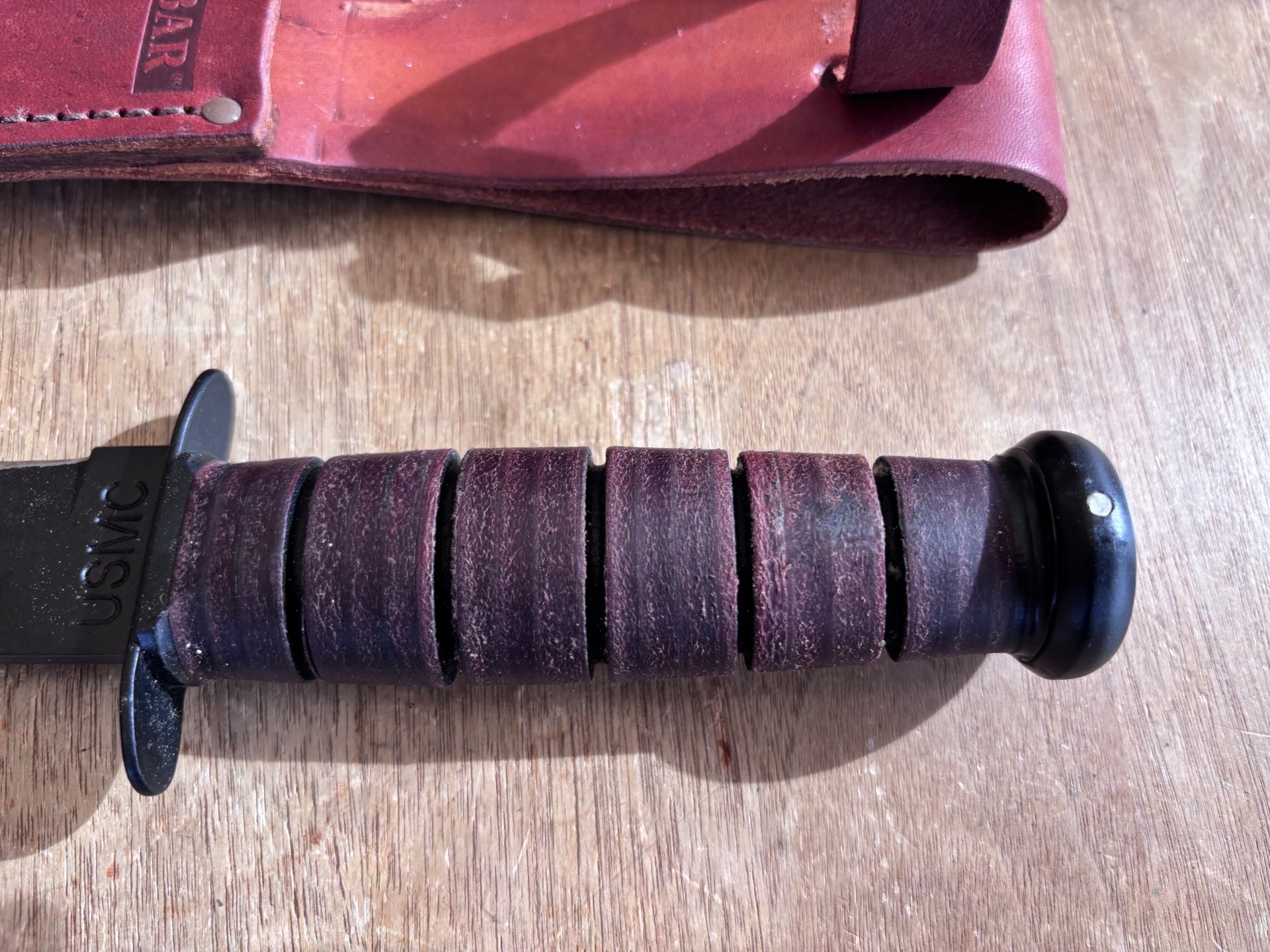 KA-BAR USMC Kampfmesser – ca. 20 Jahre alt – beschädigt / defekt – Bild 6