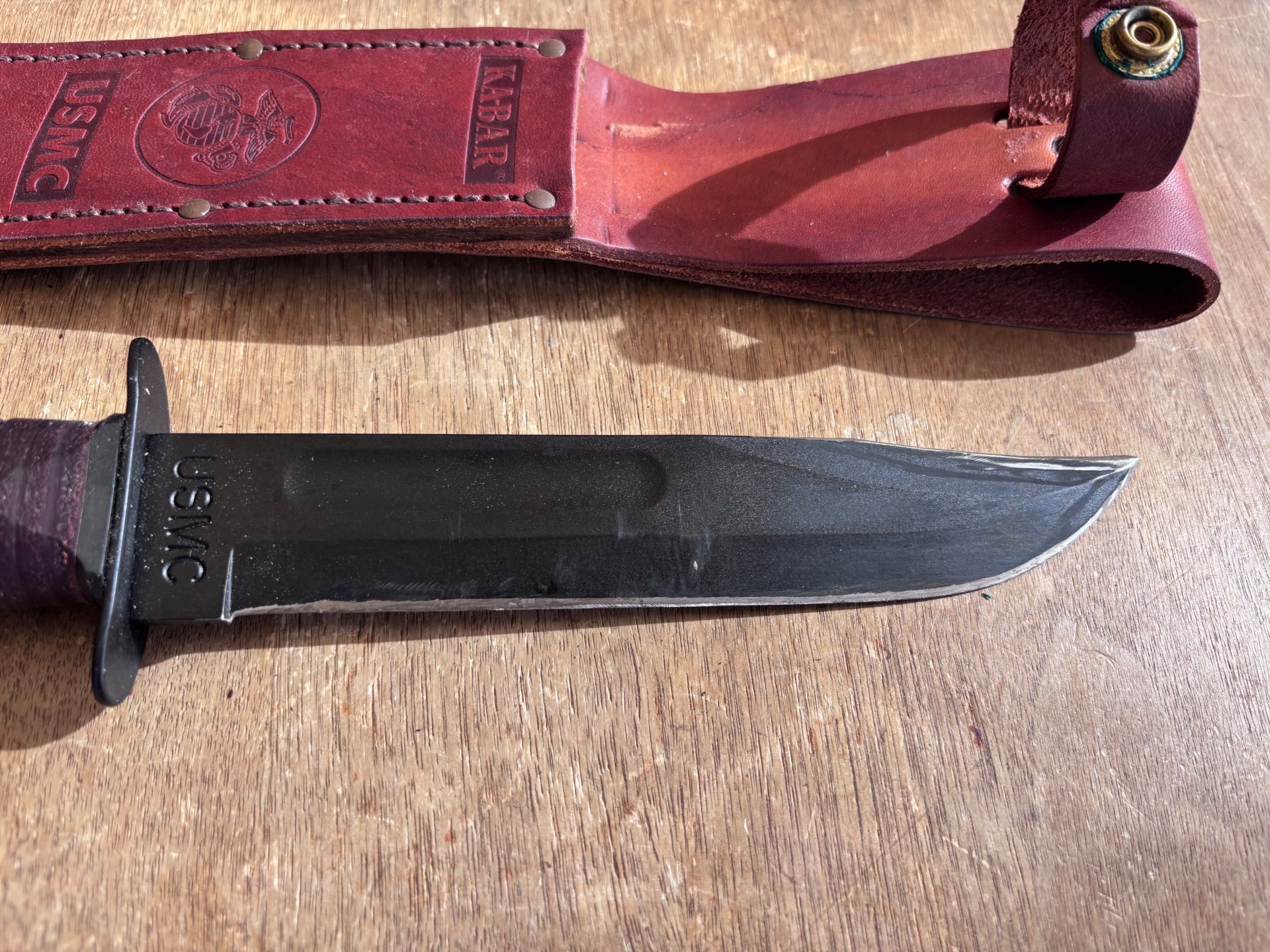 KA-BAR USMC Kampfmesser – ca. 20 Jahre alt – beschädigt / defekt – Bild 3