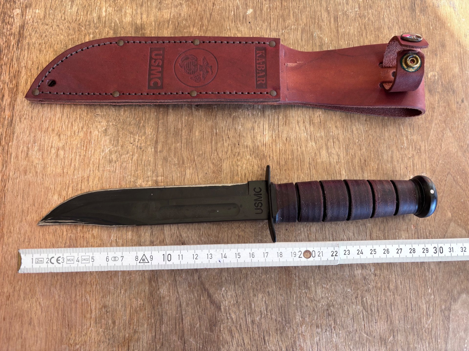 KA-BAR USMC Kampfmesser – ca. 20 Jahre alt – beschädigt / defekt – Bild 13