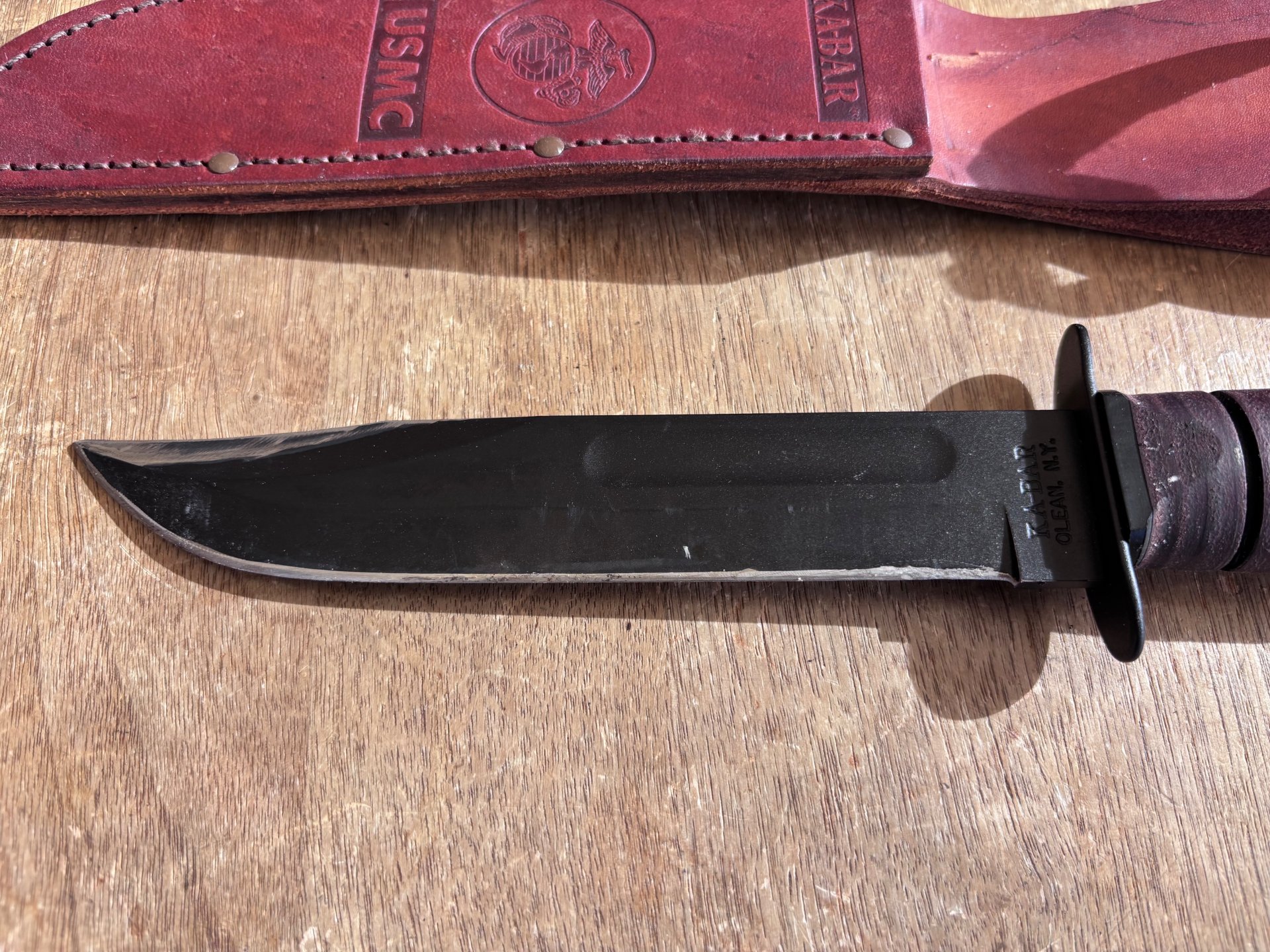 KA-BAR USMC Kampfmesser – ca. 20 Jahre alt – beschädigt / defekt – Bild 4
