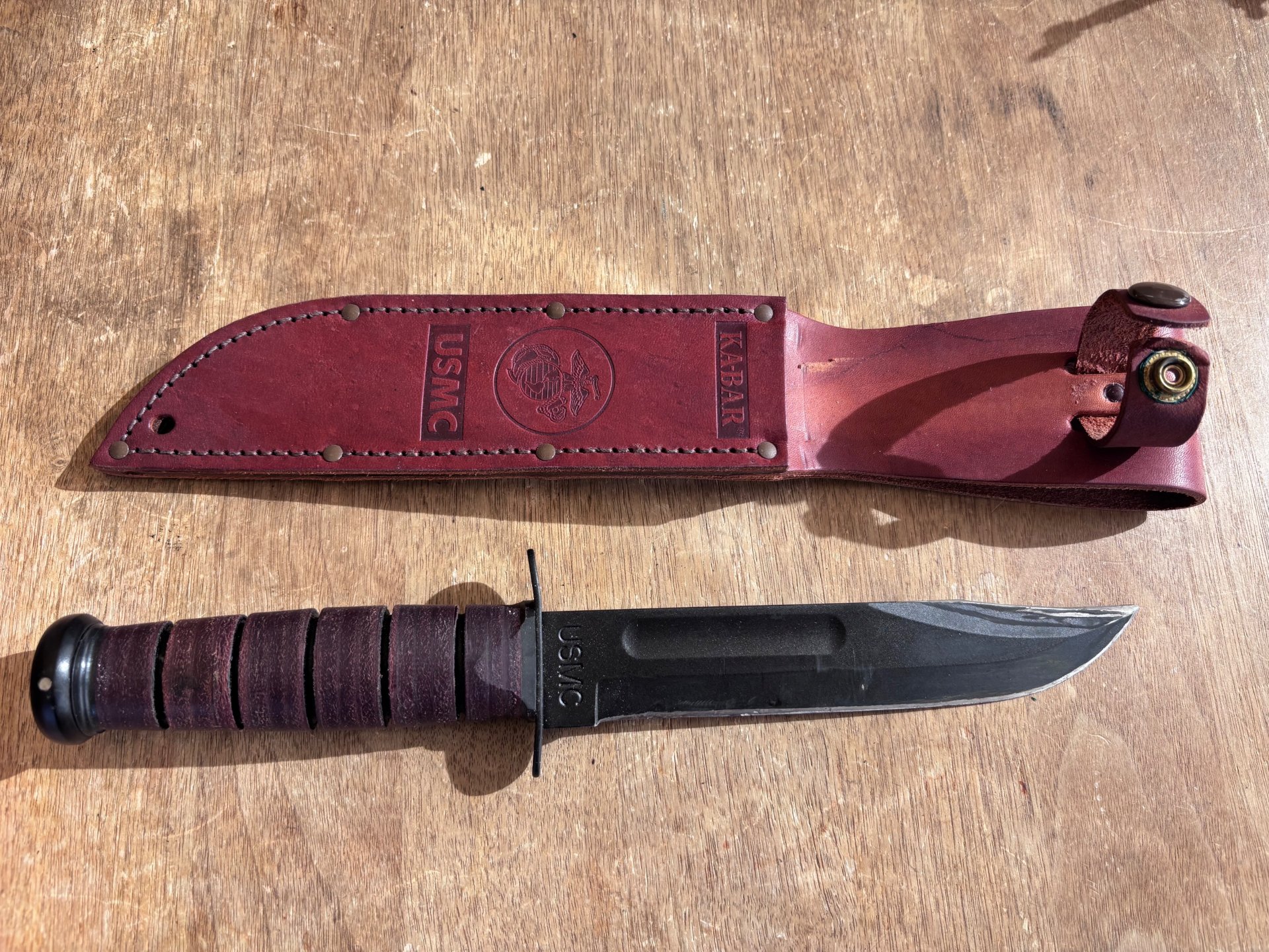 KA-BAR USMC Kampfmesser – ca. 20 Jahre alt – beschädigt / defekt – Bild 2