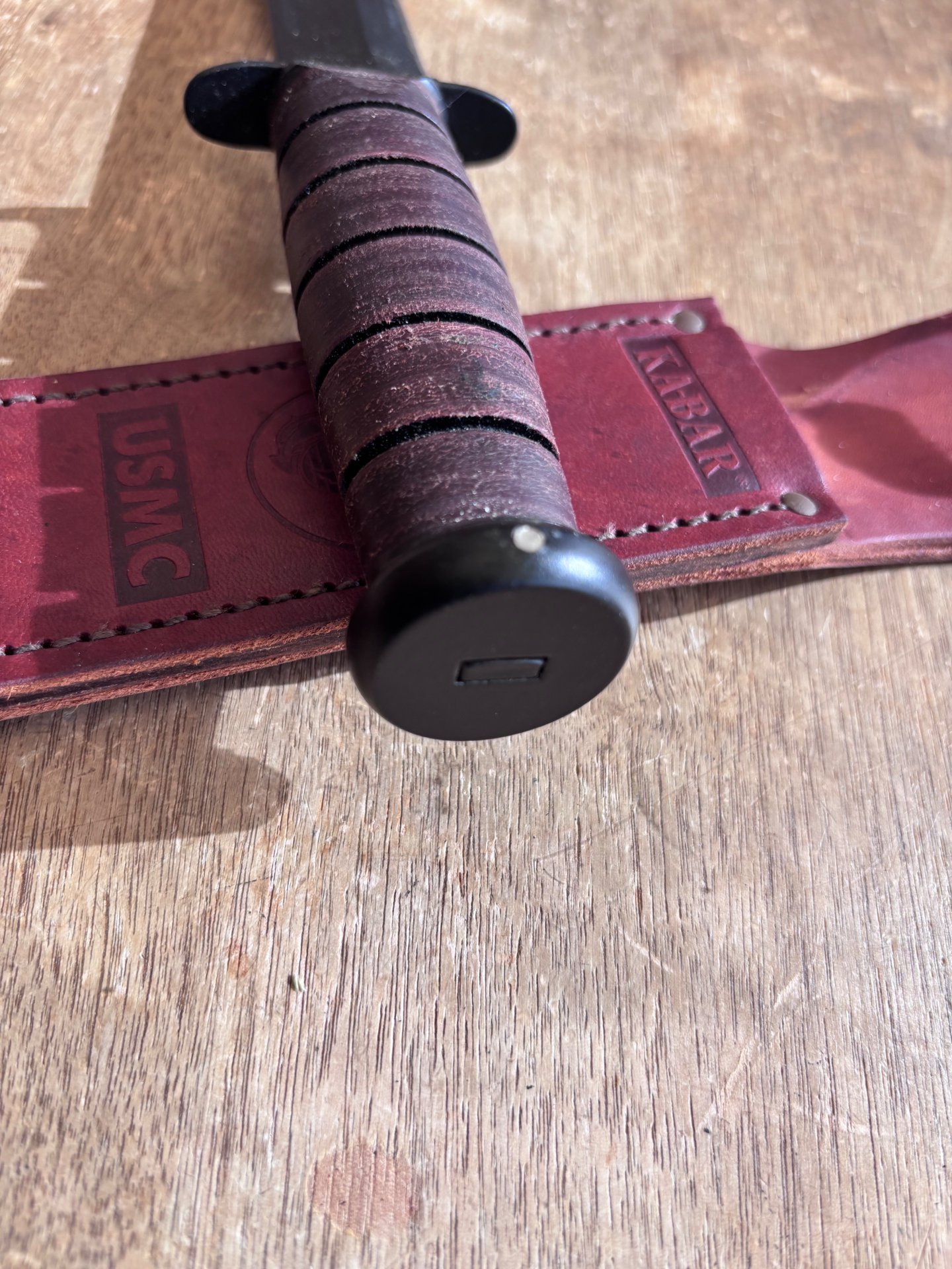 KA-BAR USMC Kampfmesser – ca. 20 Jahre alt – beschädigt / defekt – Bild 8