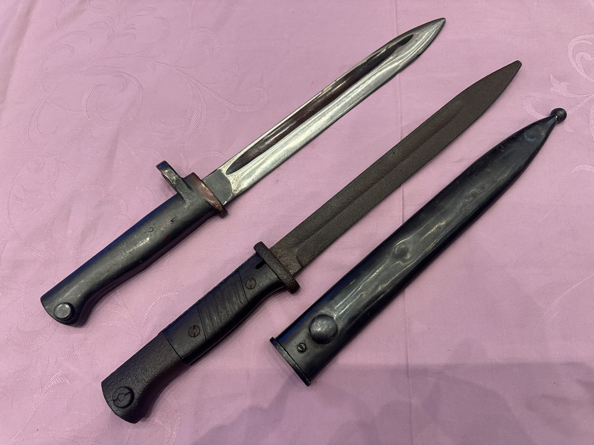 ==>2 Bajonette Mauser K98 WaA & Türkei Mauser Notbajonett seltene Sammlerstücke so ! – Bild 1