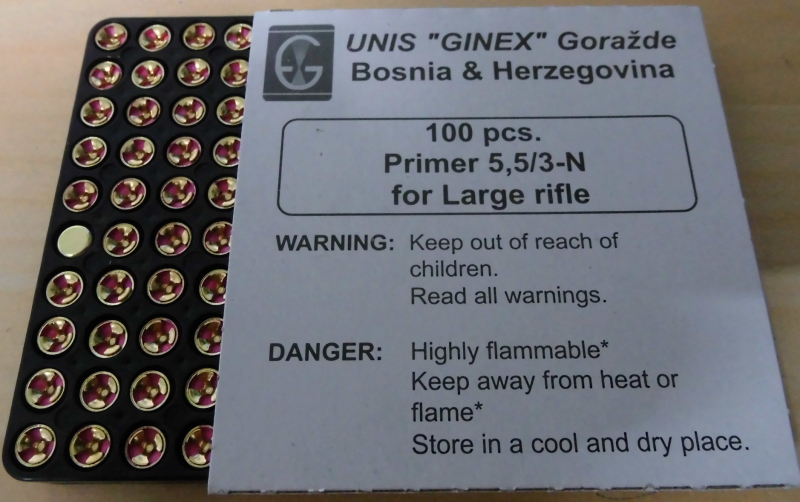 Zündhütchen GINEX LR – Bild 1