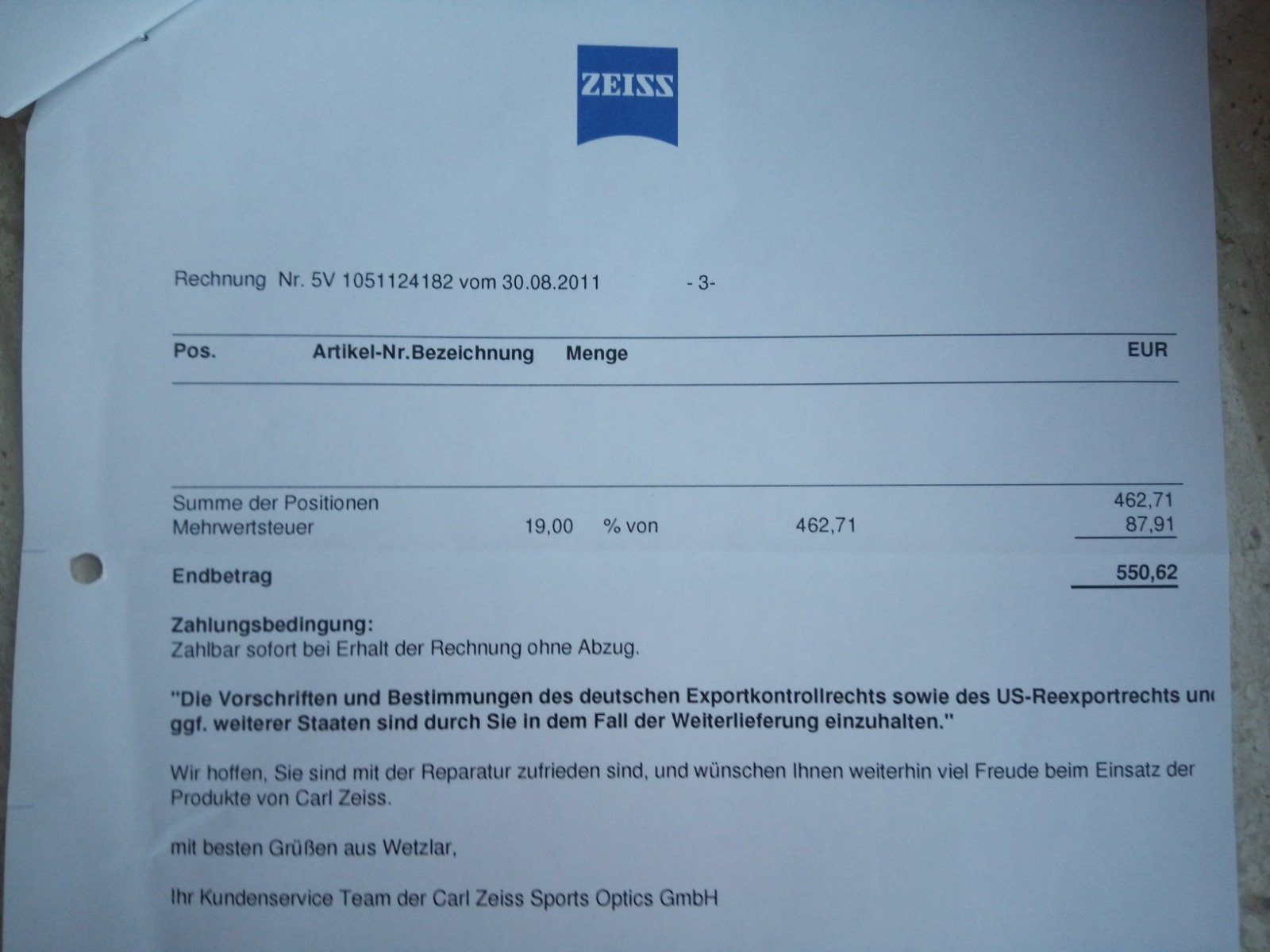 Zeiss Dialyt 8 x 56B GA t* mit Werksprüfung – Bild 5