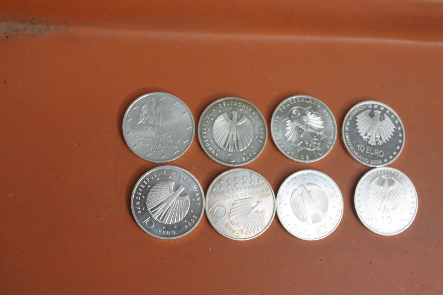 Silbermünzen Deutsche 10 Euro Stücke zw. 2002 und 2010 – Bild 2