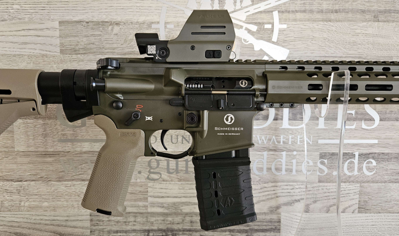 Neuware vom Fachhandel - Schmeisser AR15 M5FL Sondermodell MAGPUL 16,75" OD Green .223Rem mit Optik – Bild 4