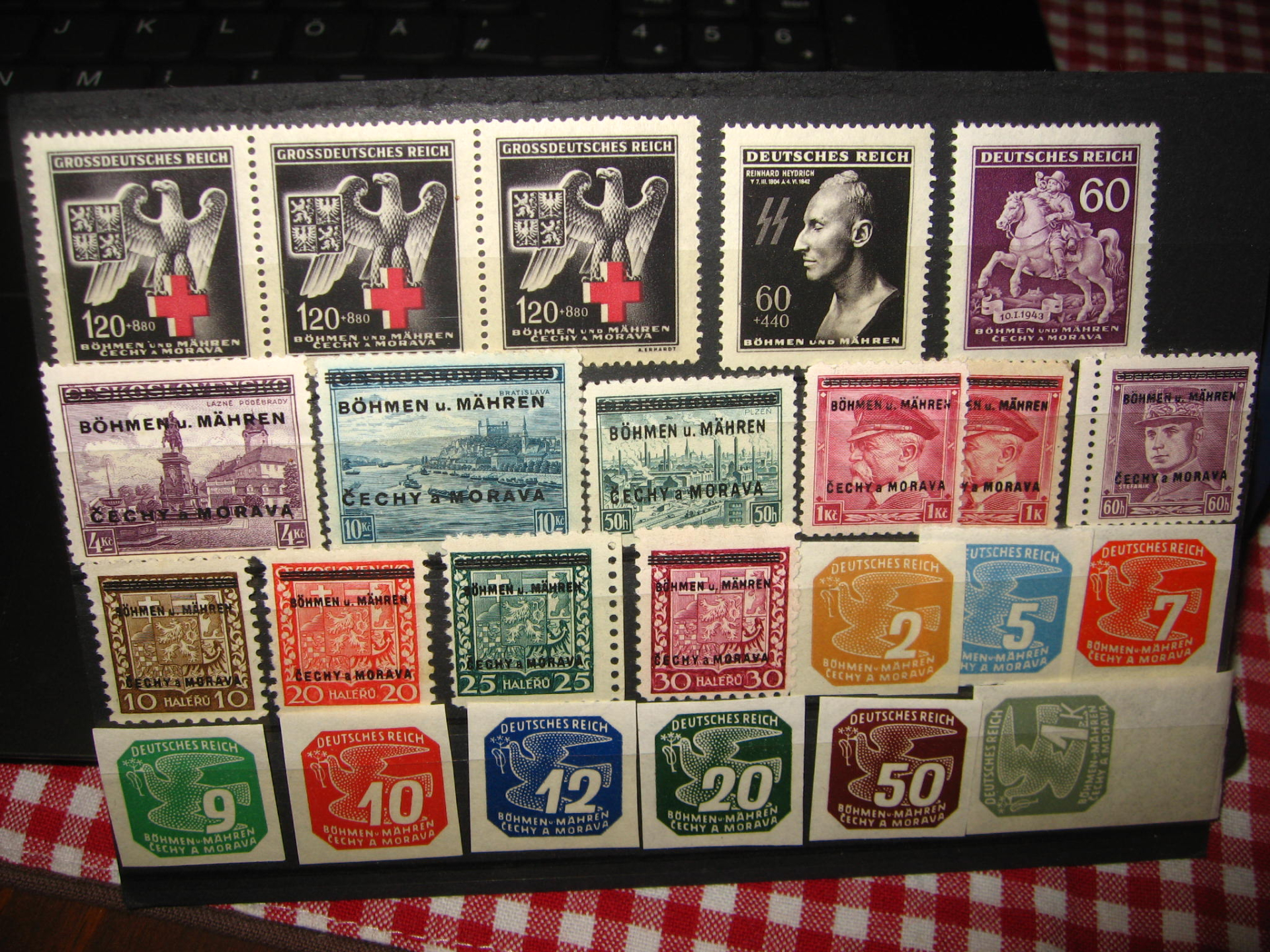 22x Deutsches Reich Böhmen und Mähren Postfrisch. – Bild 1