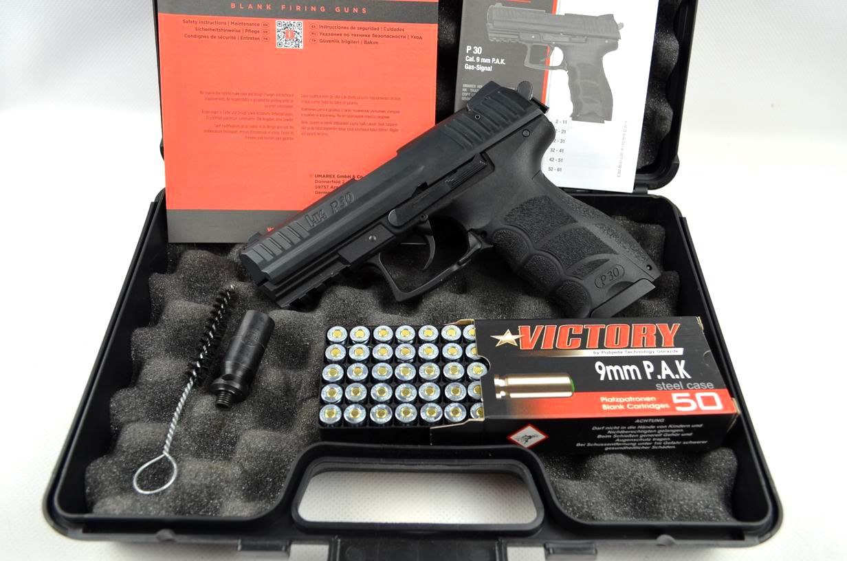 Originalverpackte Heckler&Koch P30 # 9 mm PAK # PTB 912 mit Munition – Bild 1