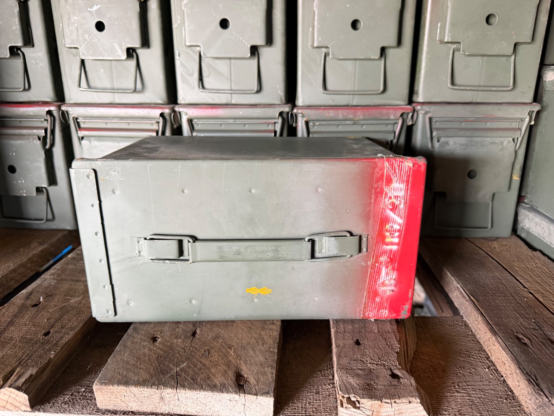 Original US Army M2A2 .50 Cal Munitionskisten einheitliche Losnummern – Bild 2