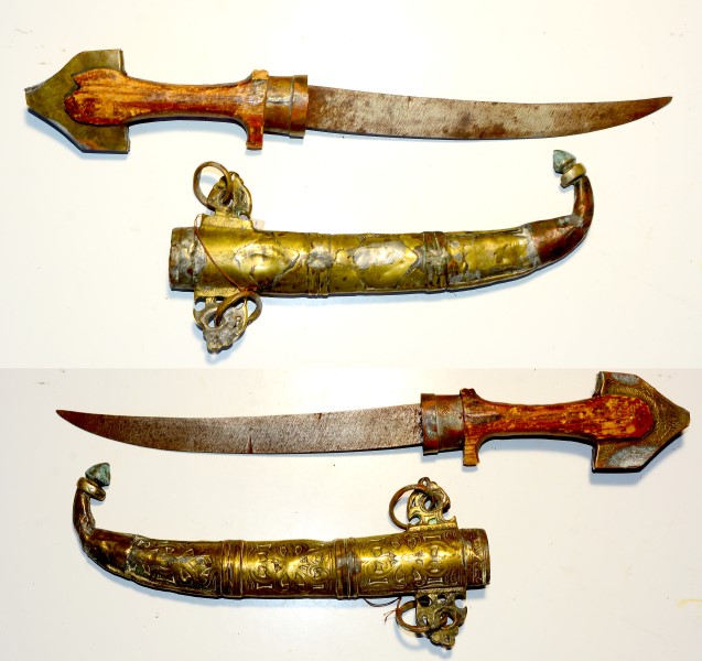 Koummya Marokko, verzierte Messingscheide – Bild 1