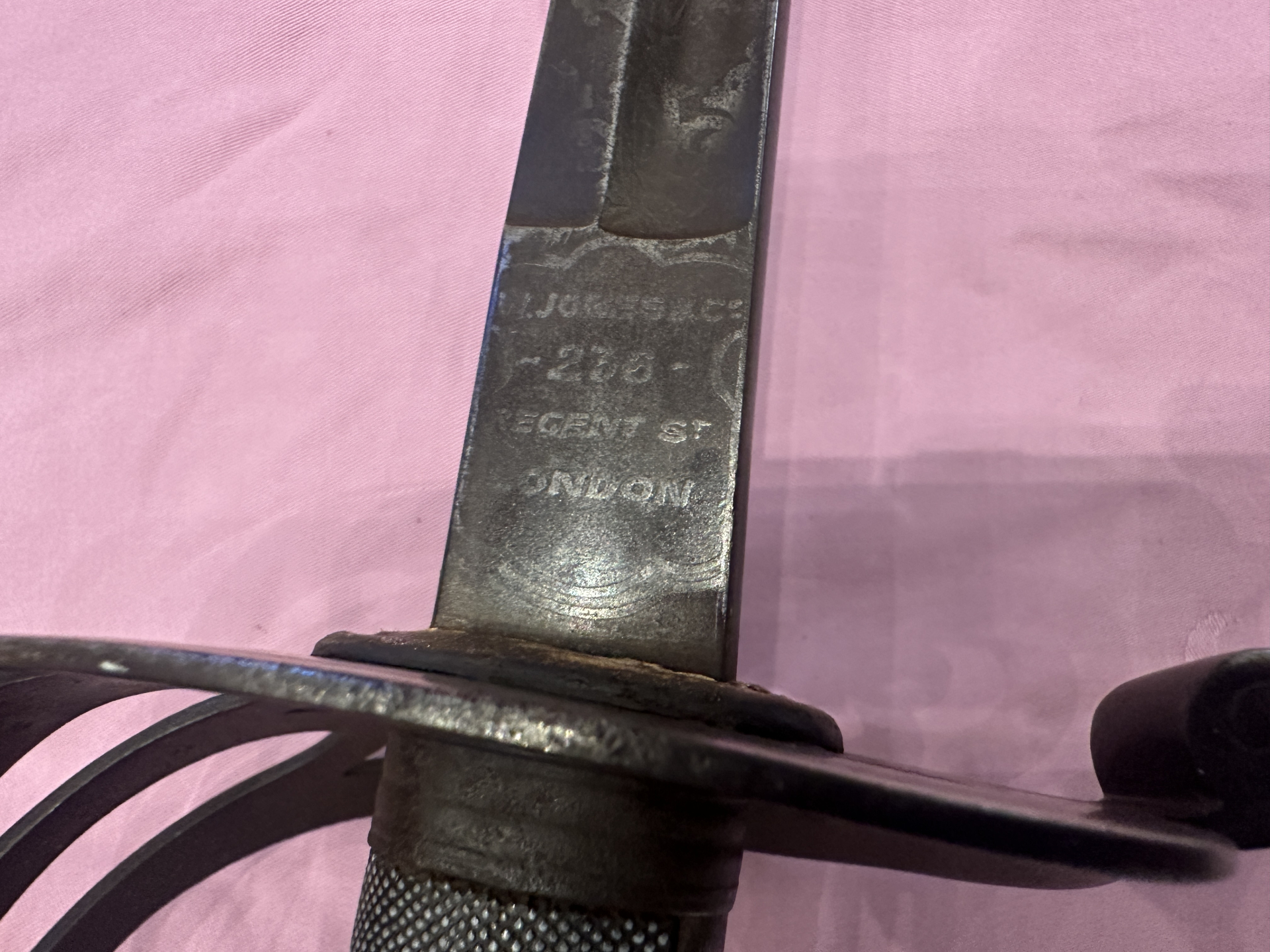 ==>Original Britisch Pattern Offizierspalasch-Degen 1845 W.Jones 236 Regent London sehr gut Sammler! – Bild 4