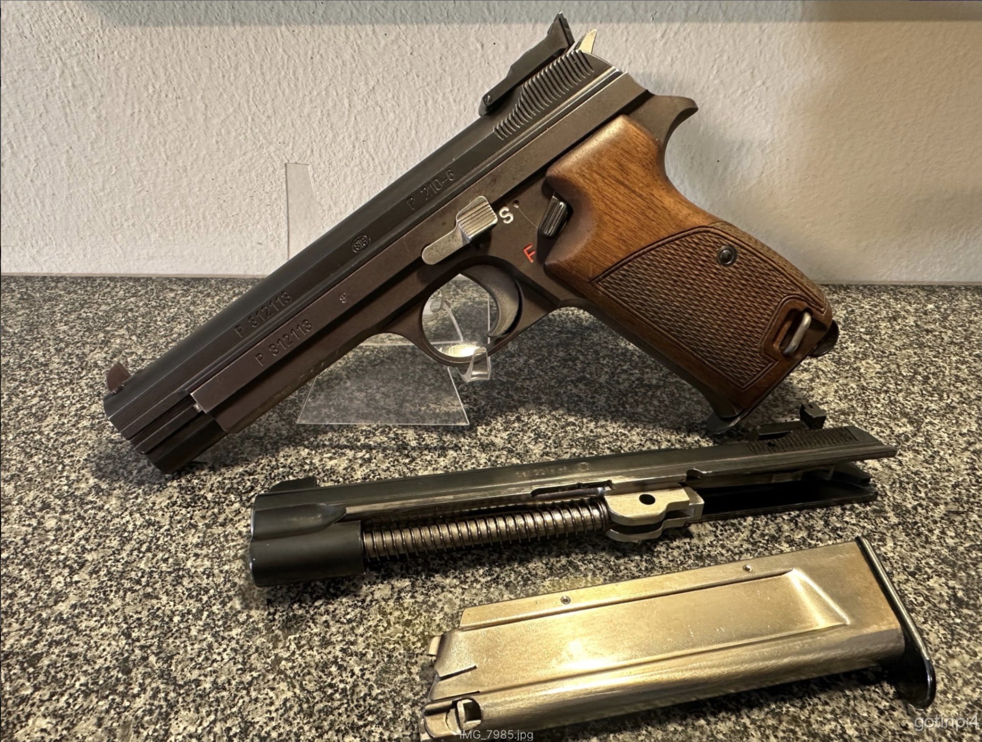 SIG P210-6 9x19 luger + SIG Wechselsystem 22lr – Bild 2