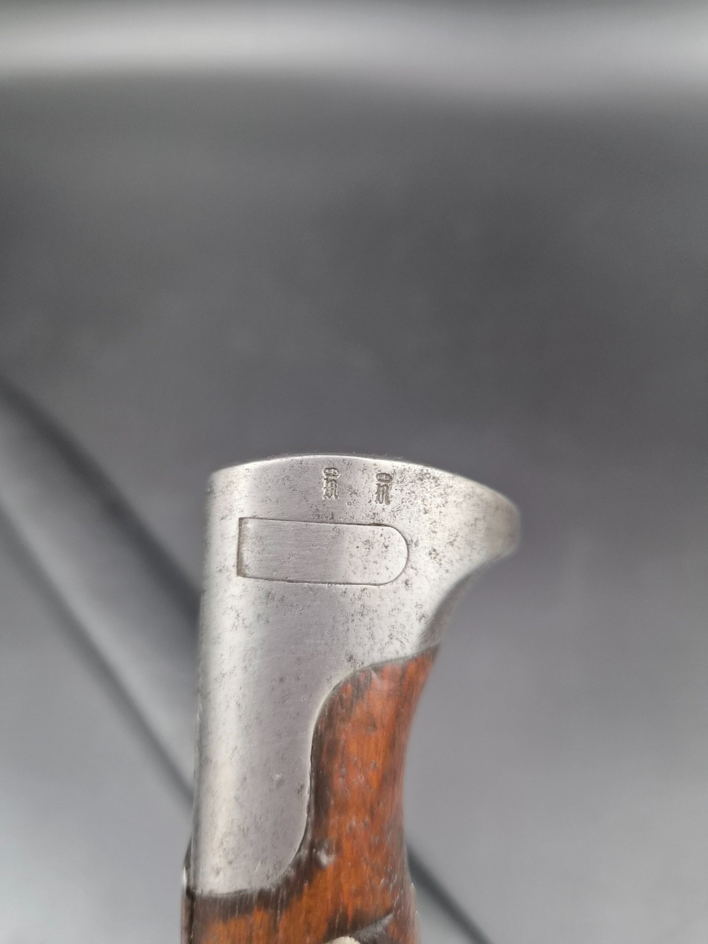 Bayerisches Seitengewehr 98/05 alter Art mit Feuerschutzblech & Stahlscheide, Simson & Co – Bild 8
