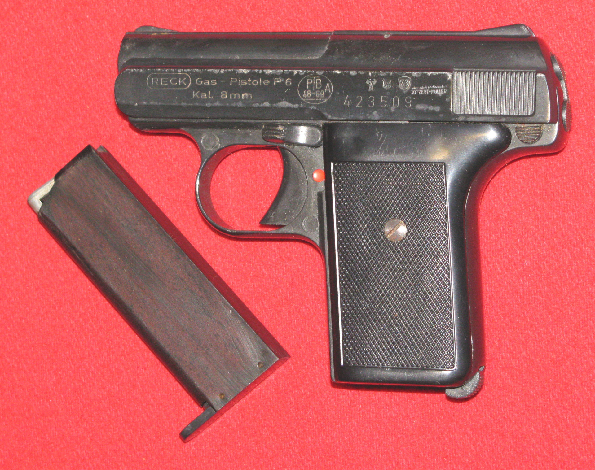 RECK Schreckschuss- Pistole, eine RECK P6 mit der PTB 48 - 69 A in Kal. 8mm – Bild 1