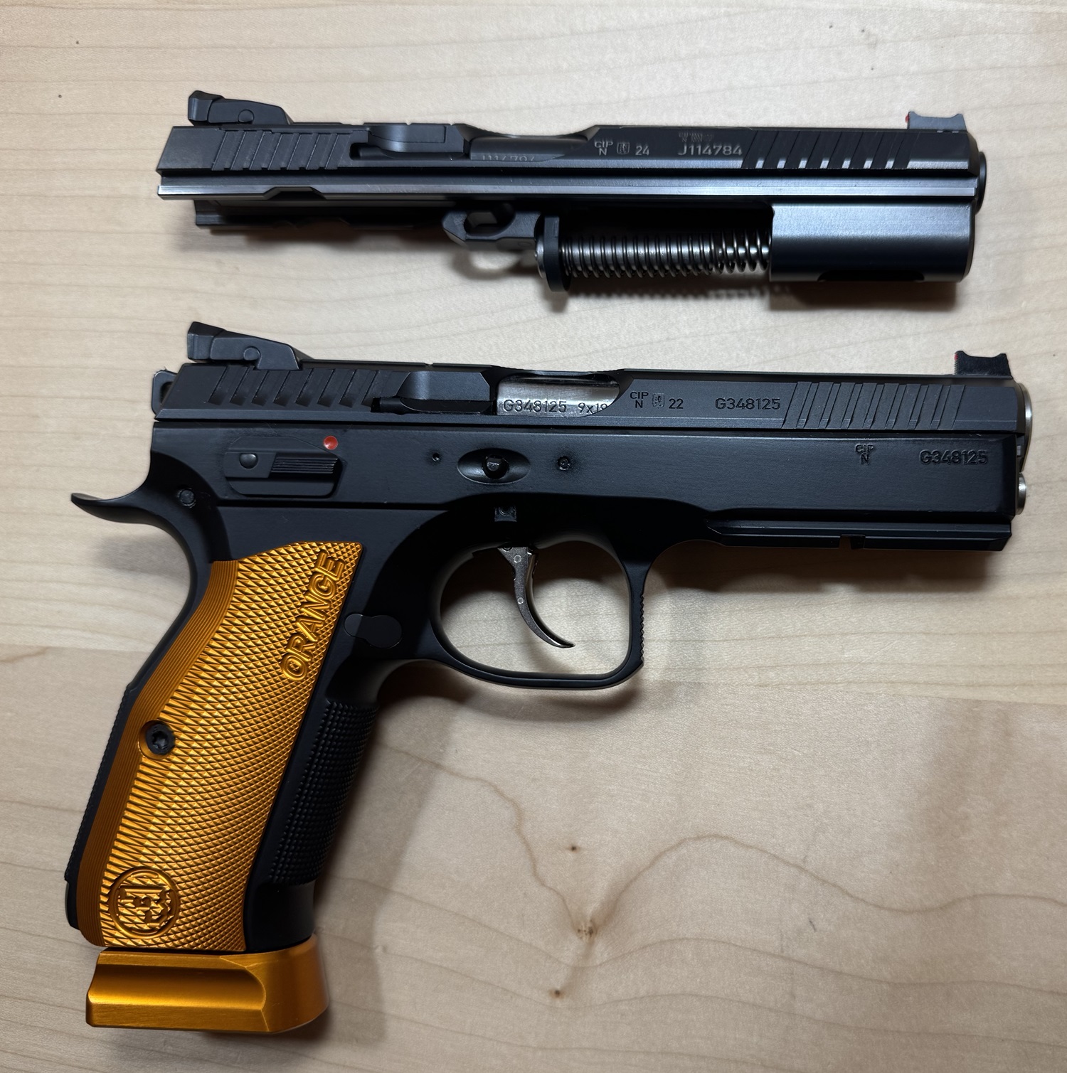 Combo Shadow 2 Orange mit OR Wechselsystem 9mmPara IPSC BDMP – Bild 1