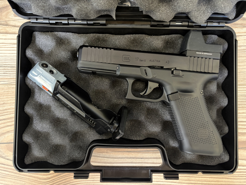 T4E GLOCK 17 Gen5 RAM-Waffe Cal. .43 – Schwarz mit Zubehör – Bild 1