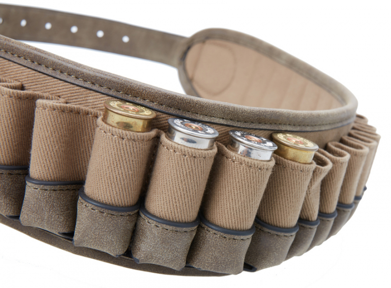 BROWNING Belt Grouse 12GA > Schrotpatronengurt Kaliber 12/65/67,5/70/76 ... für 25 Patronen! BRAUN! – Bild 1
