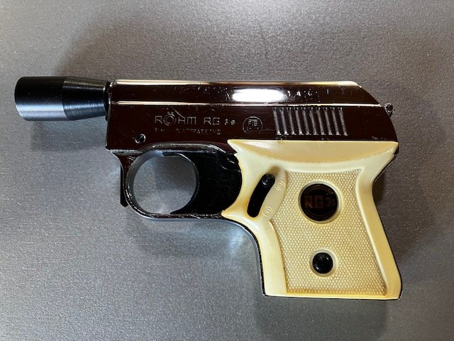 Röhm RG 3s verchromt, weiße Griffschalen PTB 32-69 – Bild 1