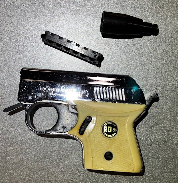 Röhm RG 3s verchromt, weiße Griffschalen PTB 32-69 – Bild 3