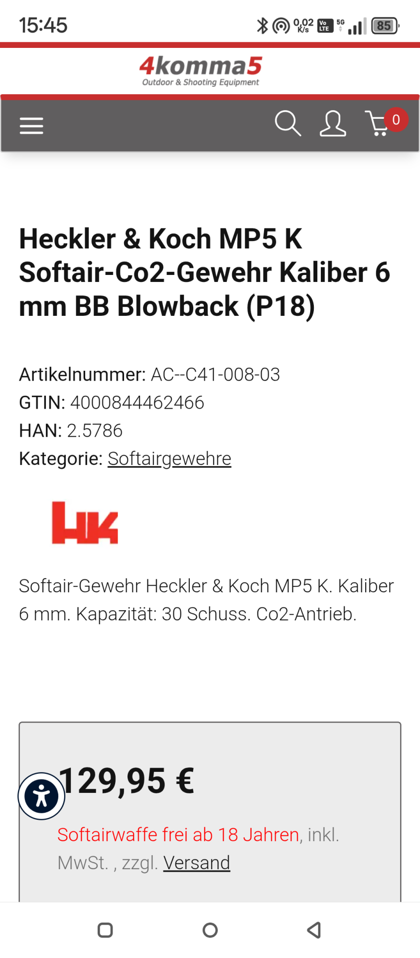 Heckler&Koch MP 5 CO2 6mm – Bild 2